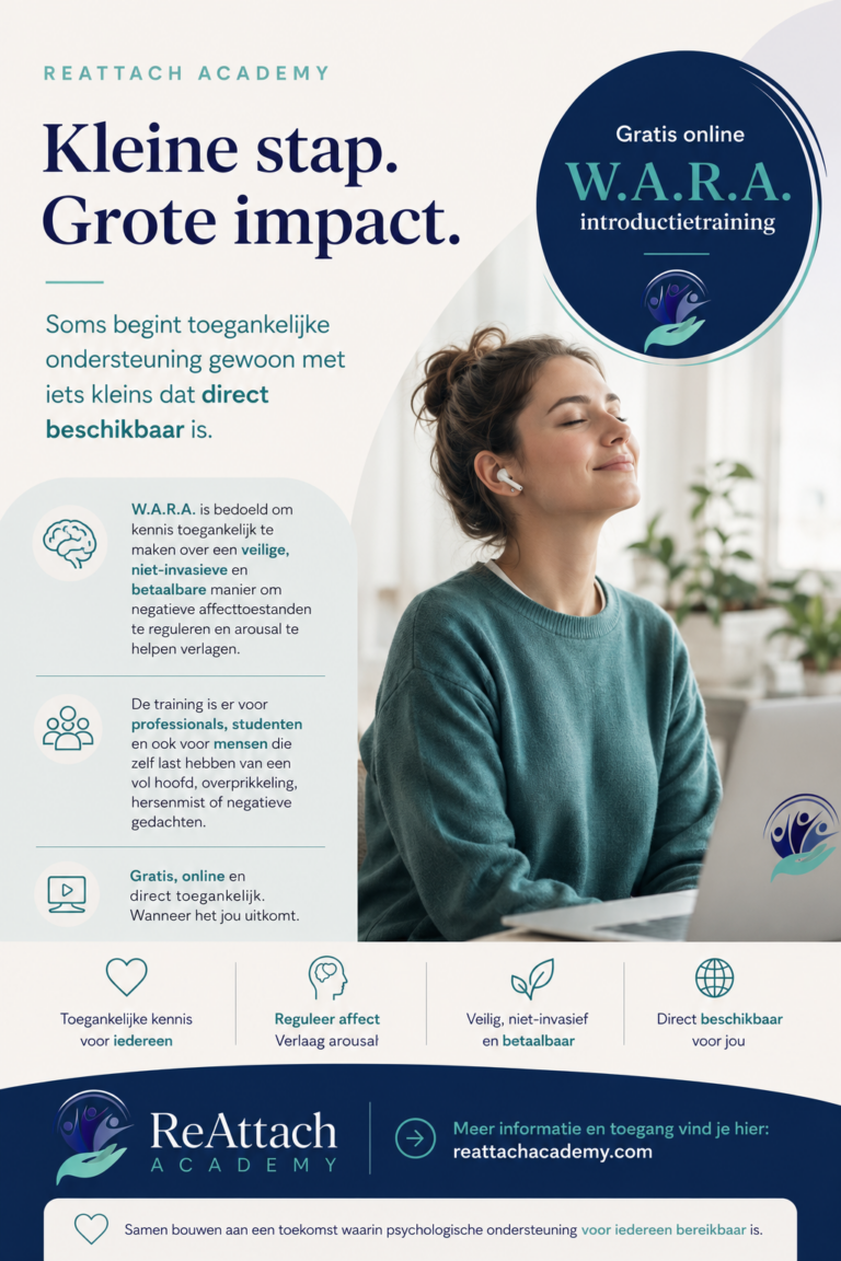 Zorgprofessional volgt de gratis WARA training over affectregulatie